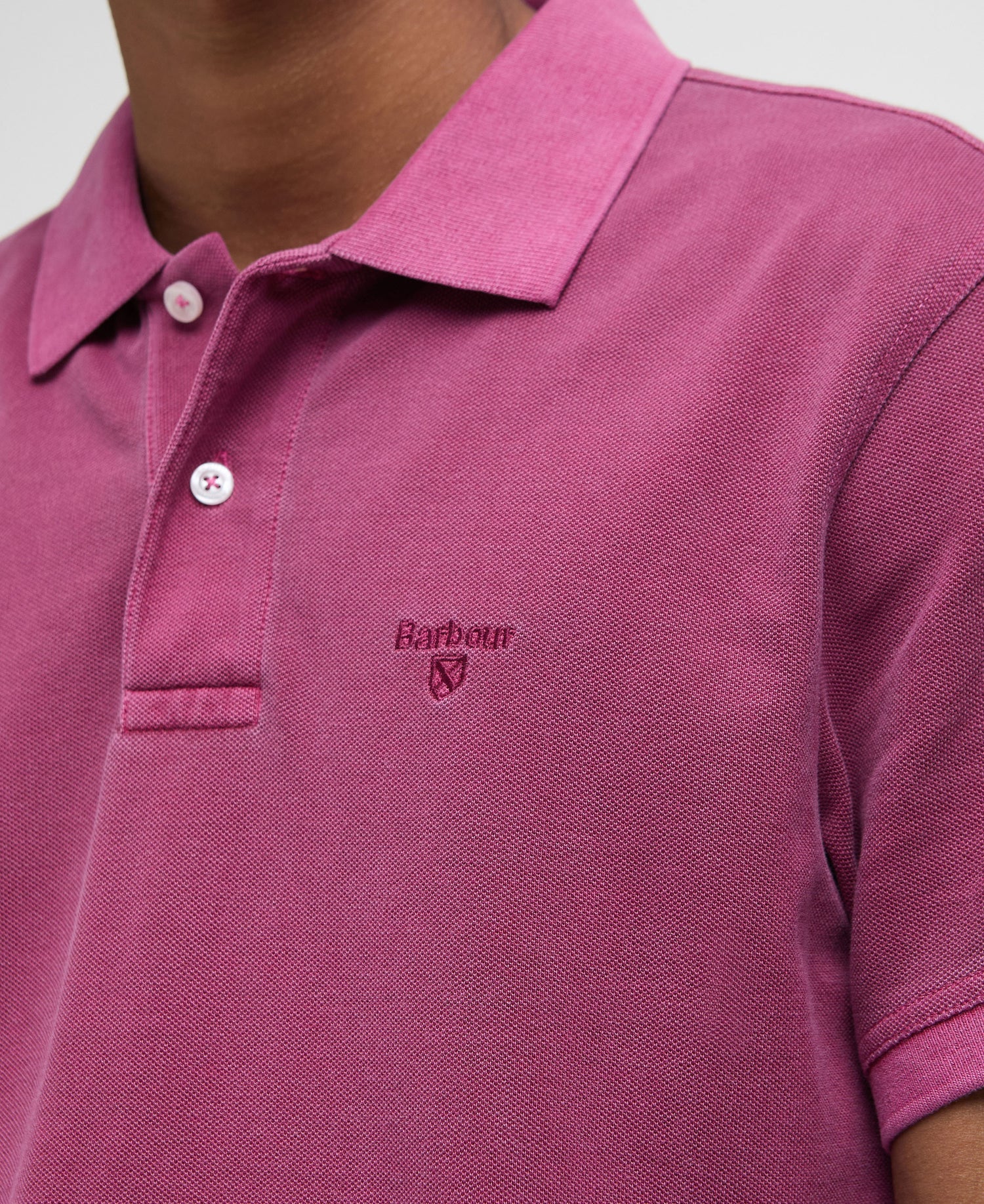 Washed Sports Polo Shirt - Washed Raspberry