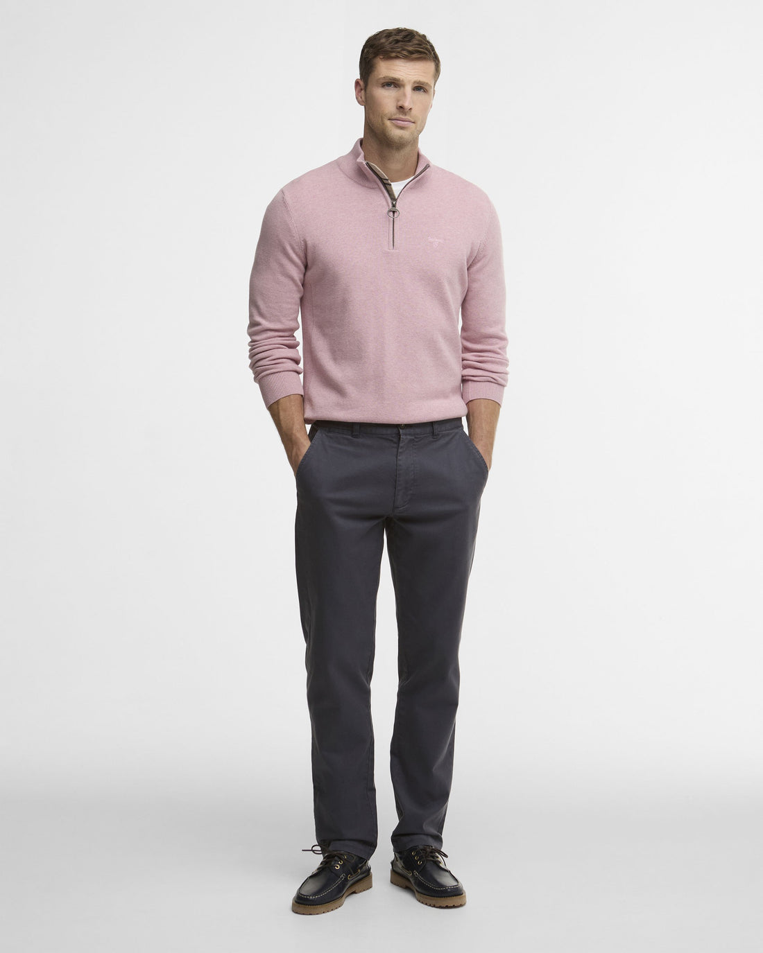 Washed Stretch Twill Tailored Trouser - Washed Navy