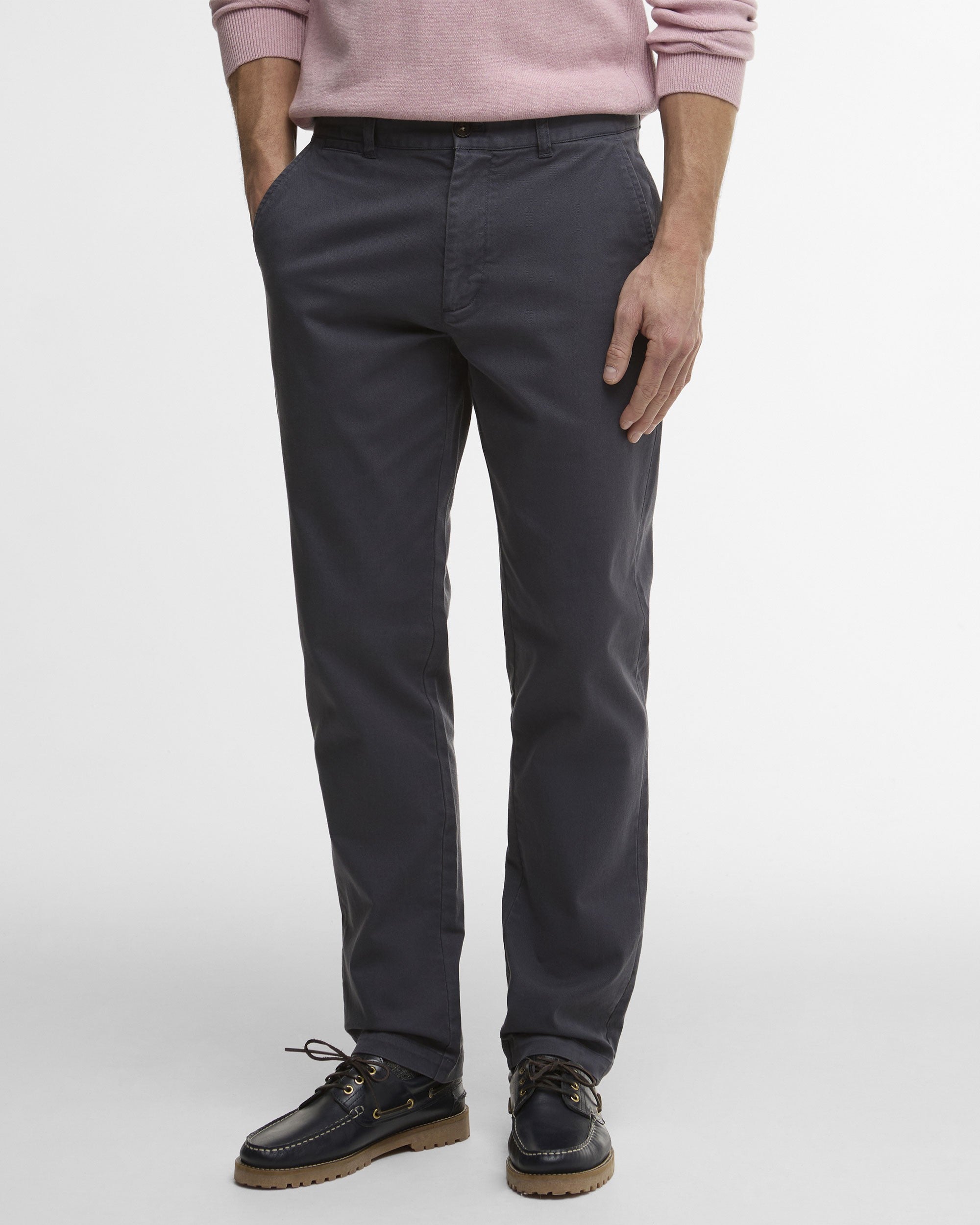 Washed Stretch Twill Tailored Trouser - Washed Navy
