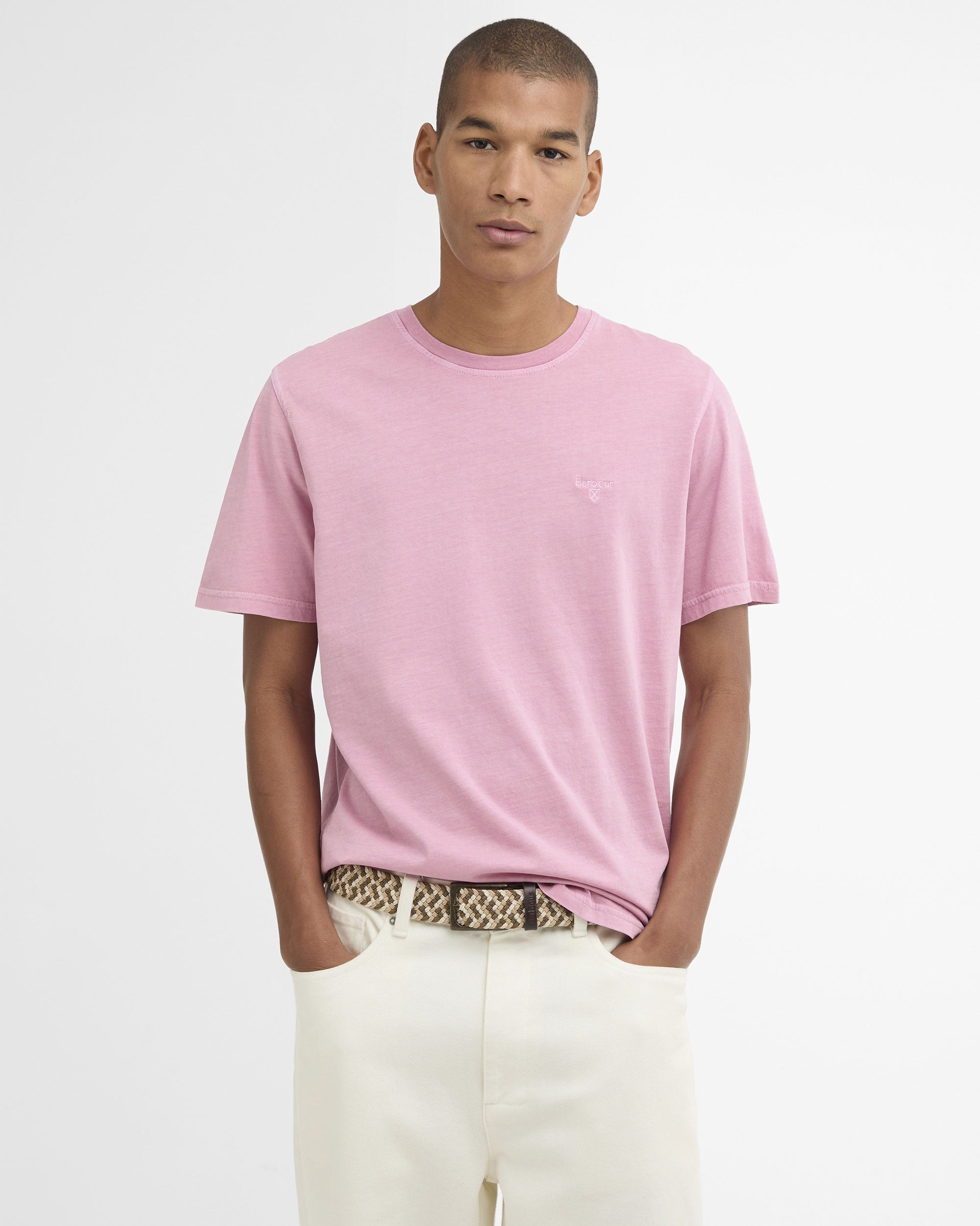 Washed Tartan T-Shirt - Washed Pink