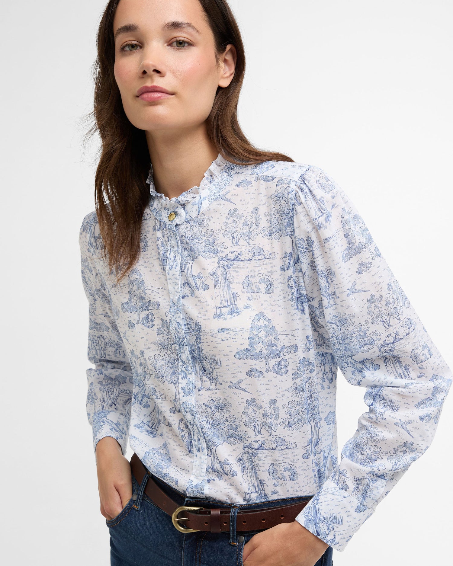 Wisteria Shirt - Ink Blue Print