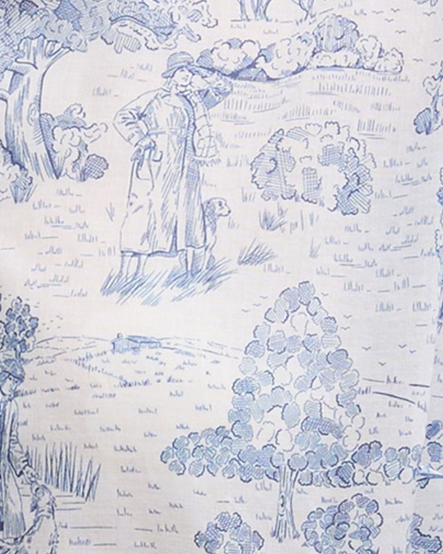 Wisteria Shirt - Ink Blue Print