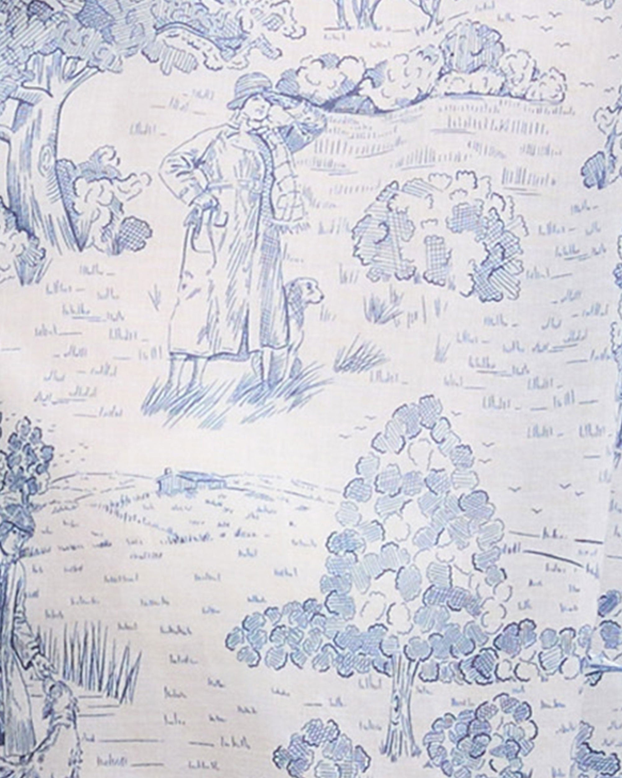 Wisteria Shirt - Ink Blue Print