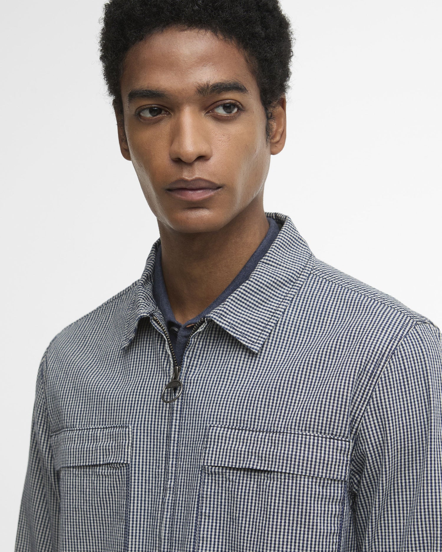 Willowburn Gingham Overshirt - Navy