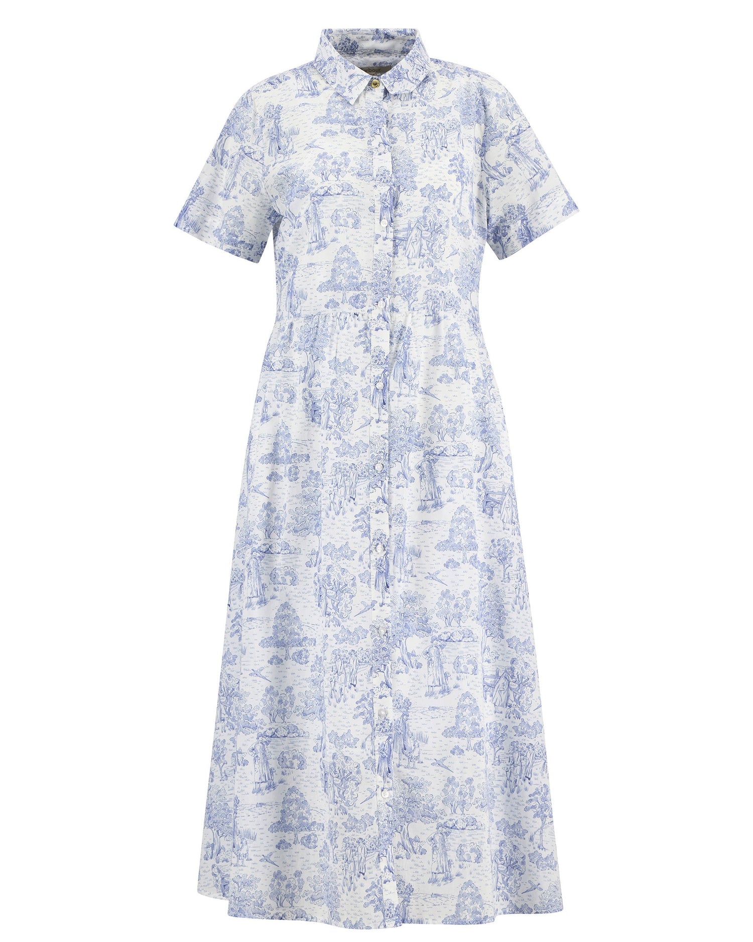 Wisteria Midi Dress - Ink Blue Print