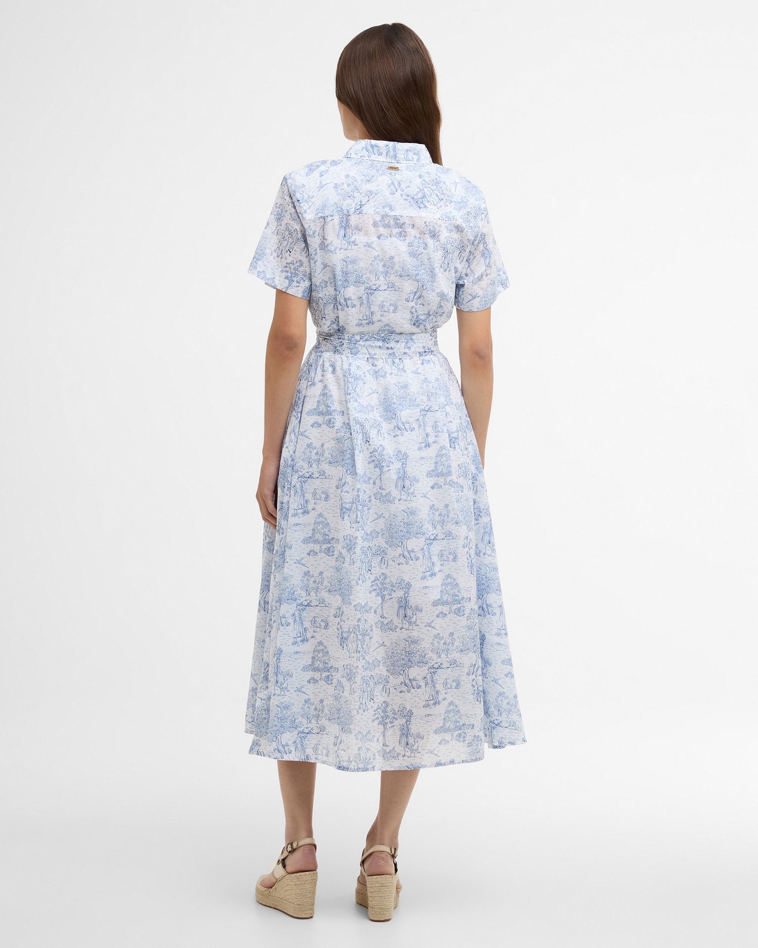 Wisteria Midi Dress - Ink Blue Print