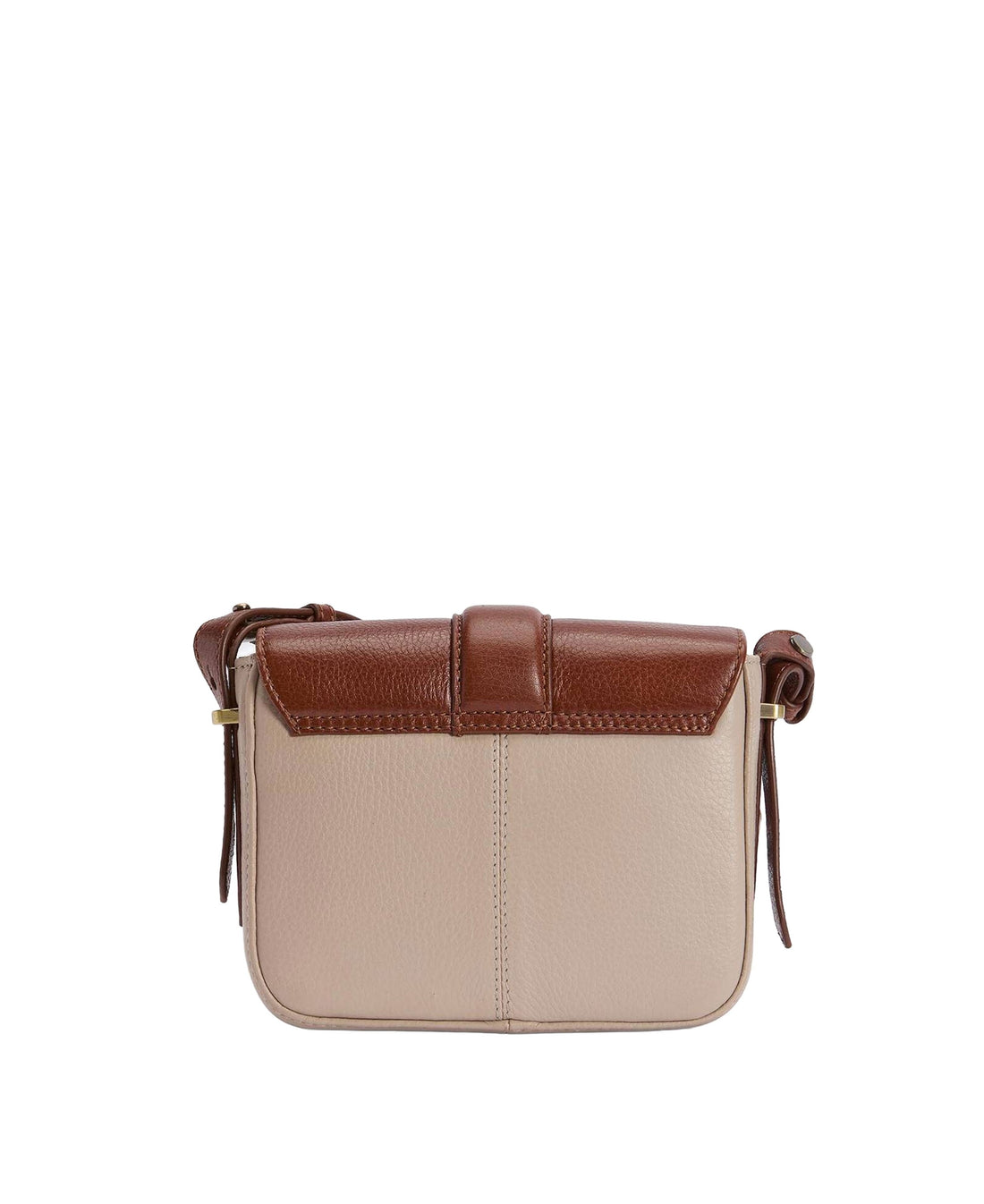 Mini Rosa Leather Crossbody Bag - Pebbled Pink/Brown