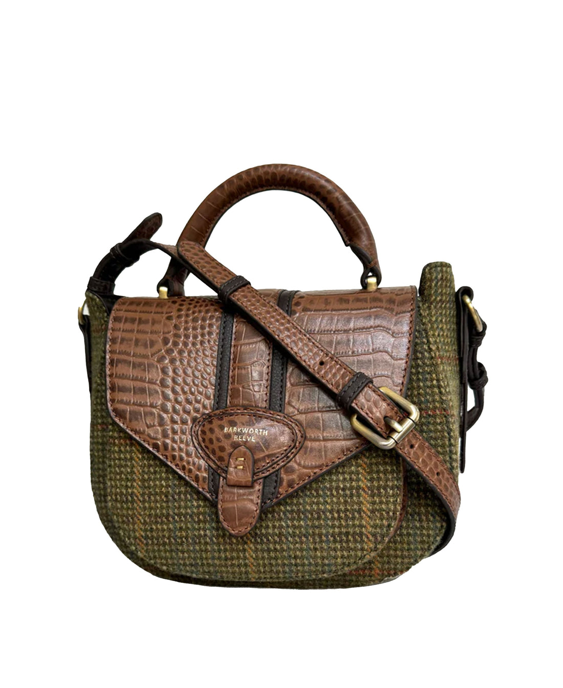 Belton Saddle Bag - Beaters Tweed &amp; Croc