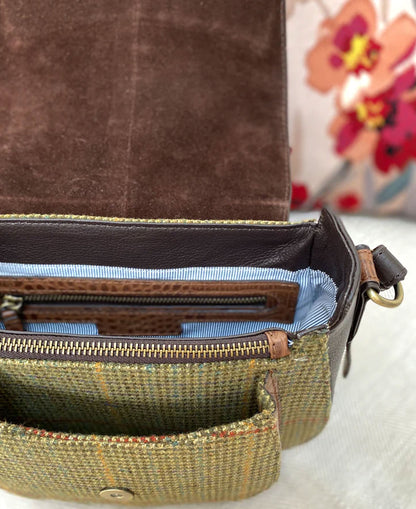 Belton Saddle Bag - Beaters Tweed &amp; Croc