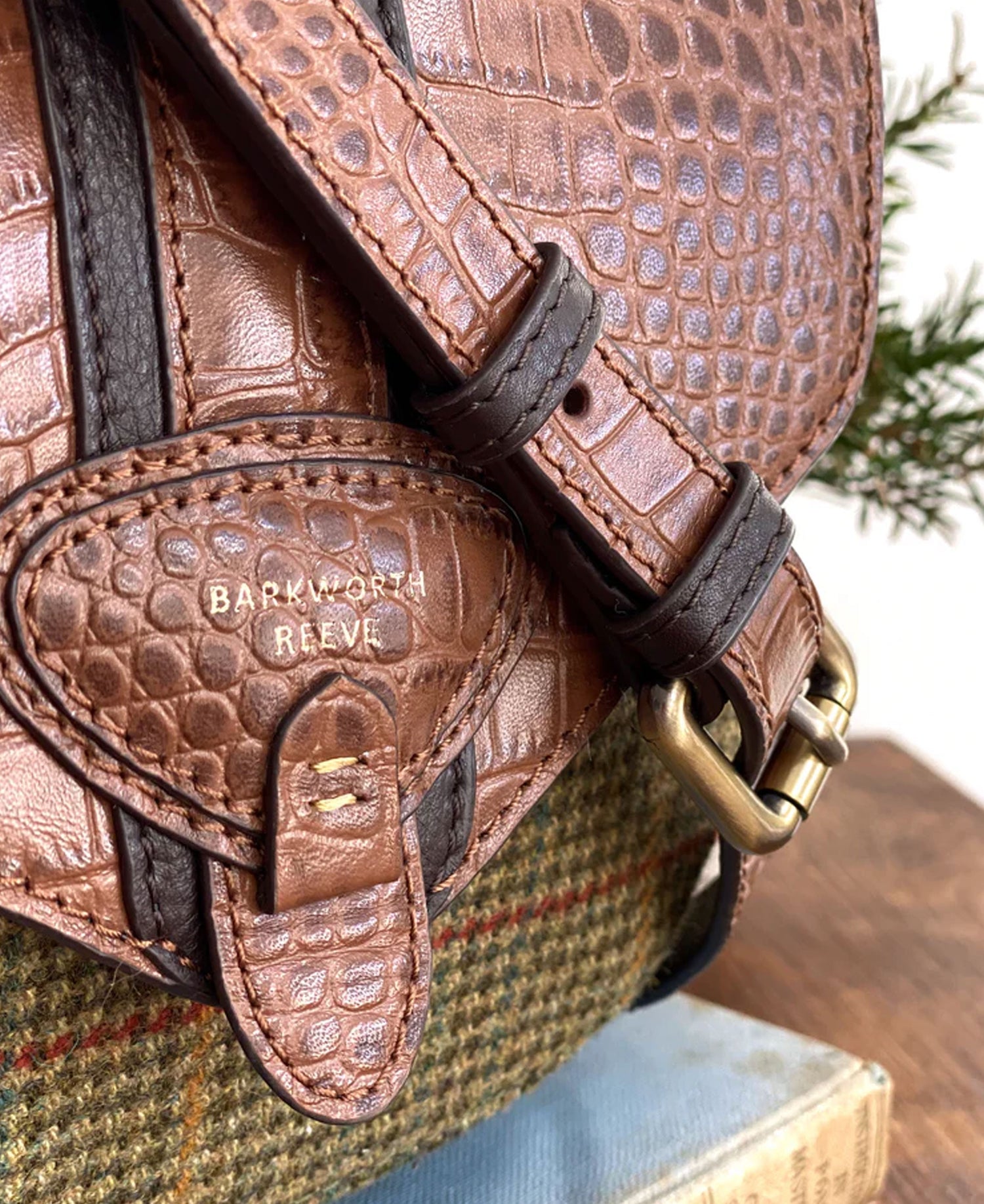 Belton Saddle Bag - Beaters Tweed &amp; Croc