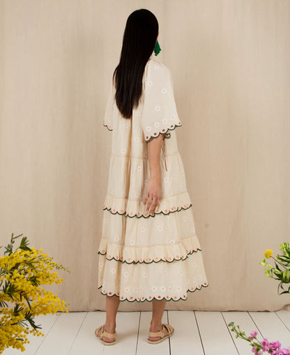 Winona Dress - Ecru Multi