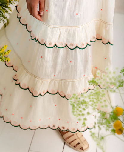 Winona Dress - Ecru Multi
