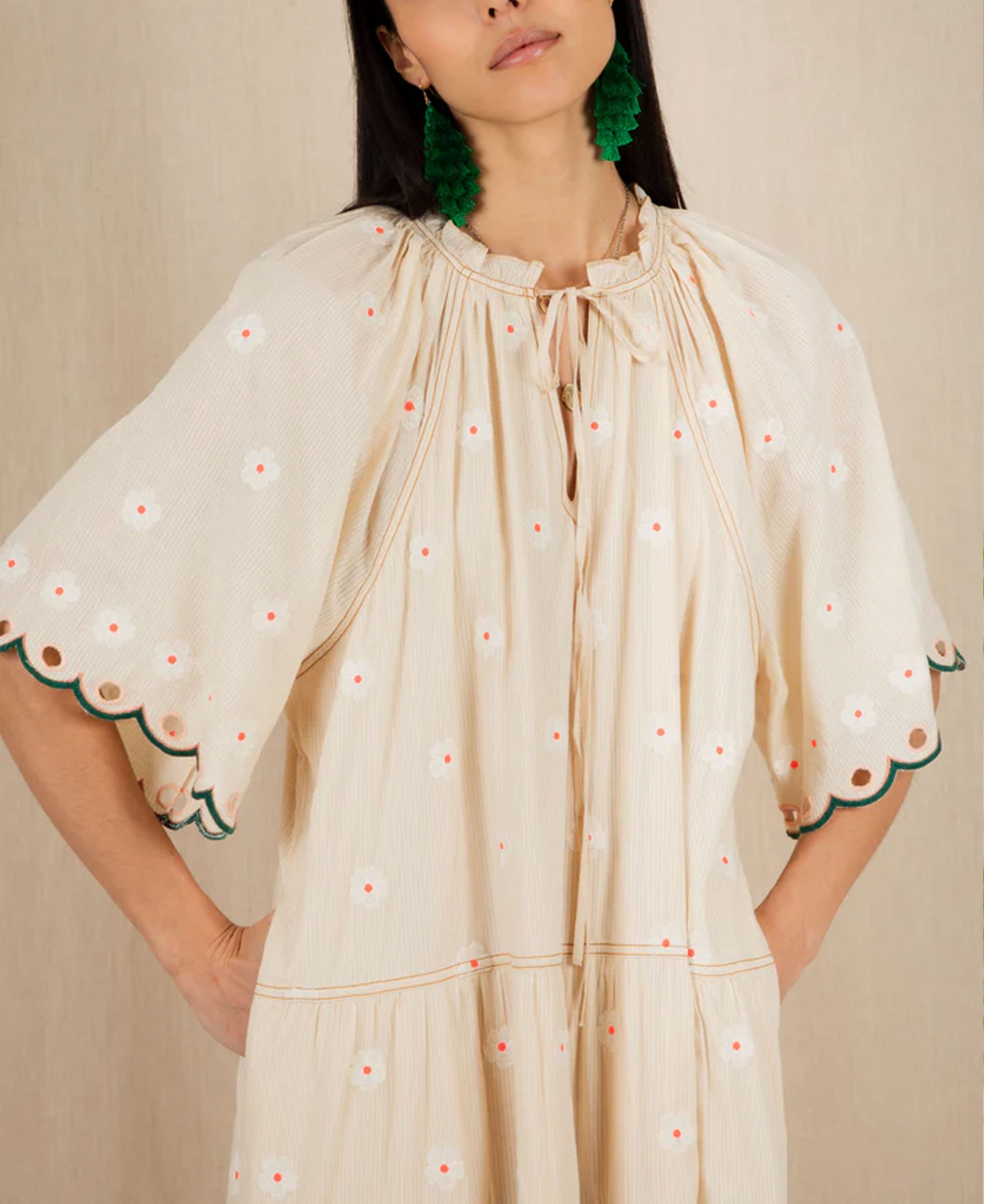 Winona Dress - Ecru Multi