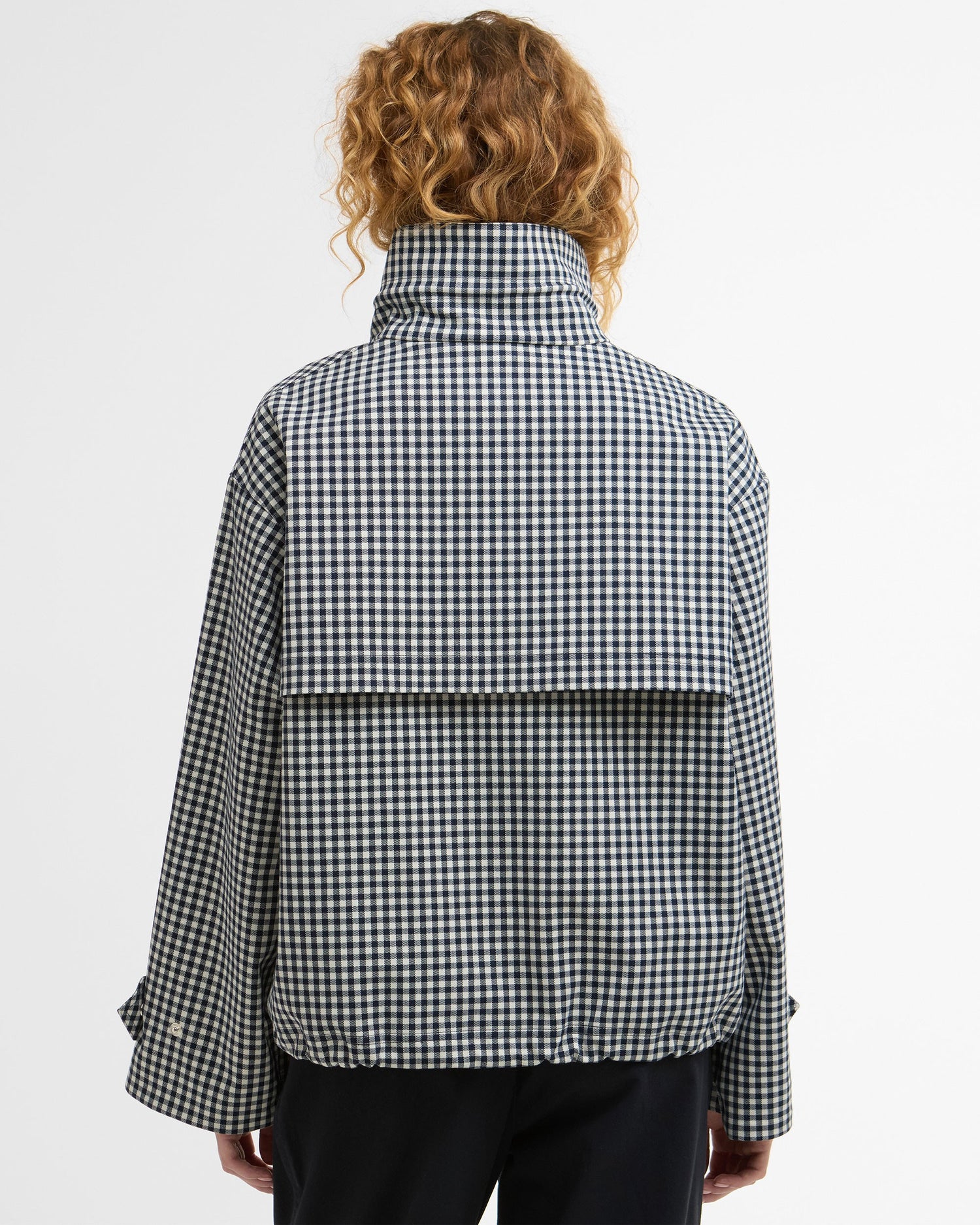 Bronwyn Check Showerproof Jacket - Navy Gingham