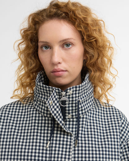 Bronwyn Check Showerproof Jacket - Navy Gingham