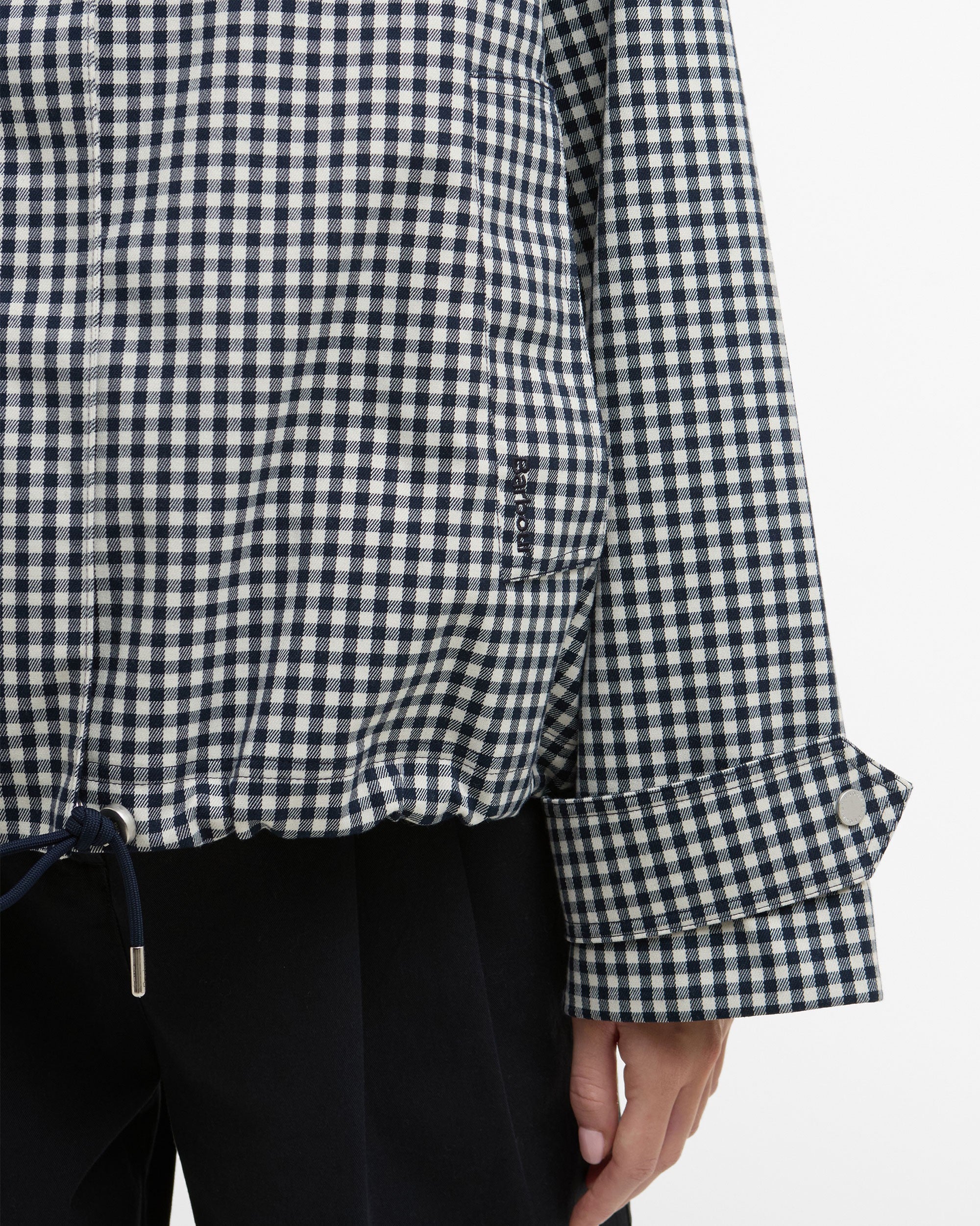 Bronwyn Check Showerproof Jacket - Navy Gingham