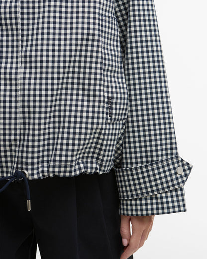 Bronwyn Check Showerproof Jacket - Navy Gingham