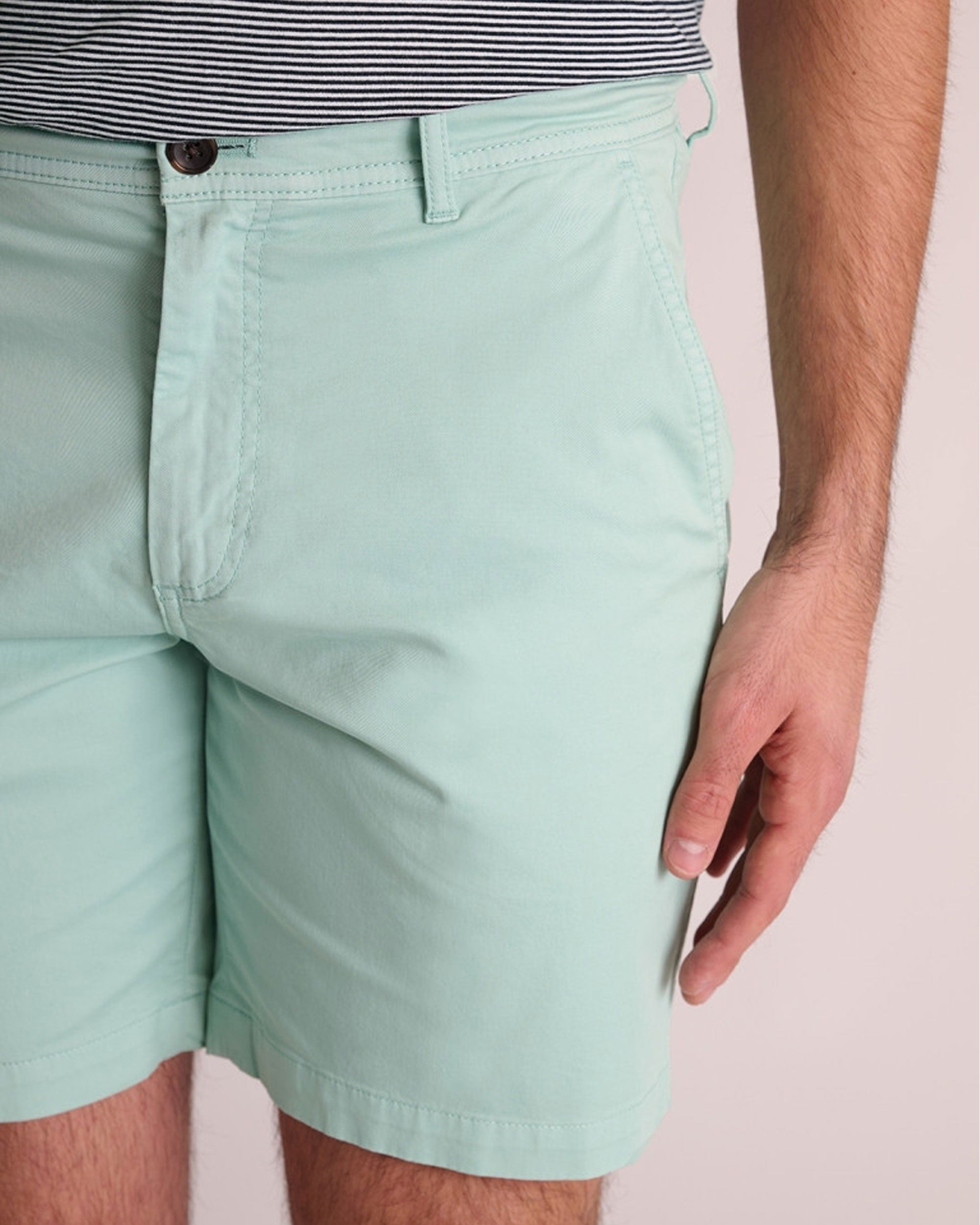 Addingham Garment Dyed Cotton Stretch Shorts - Mint