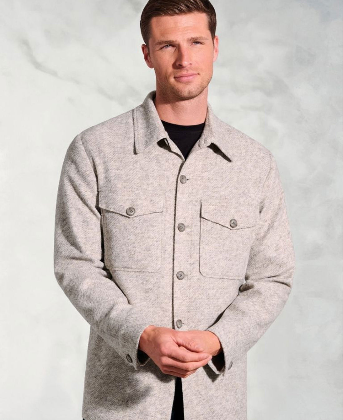 Hemmingway Textured Overshirt - Ecru