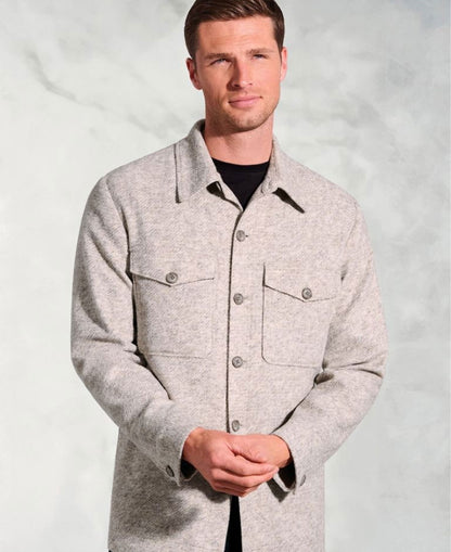 Hemmingway Textured Overshirt - Ecru