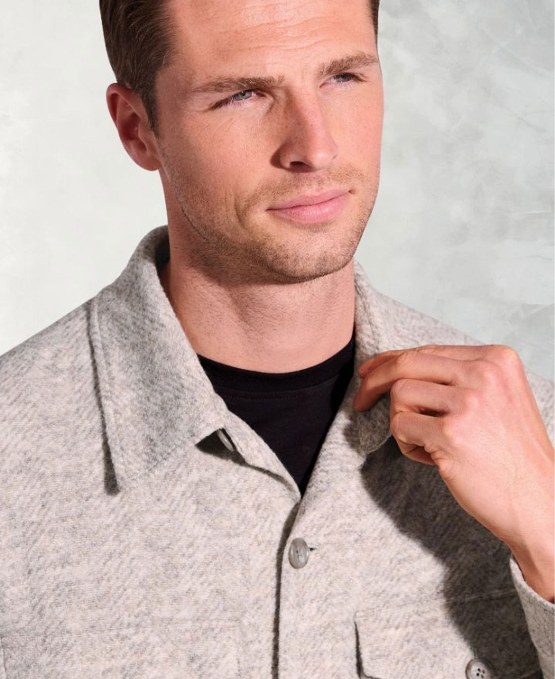 Hemmingway Textured Overshirt - Ecru