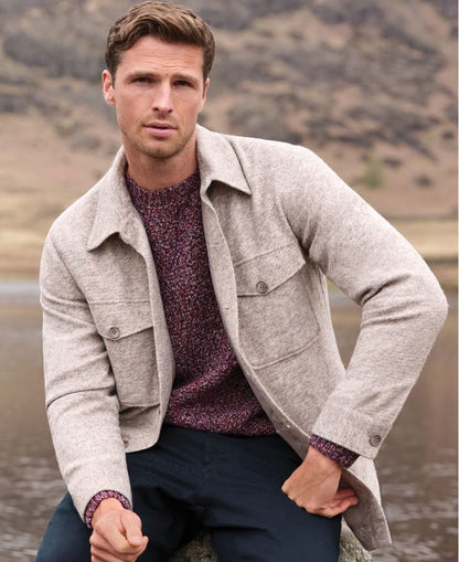 Hemmingway Textured Overshirt - Ecru