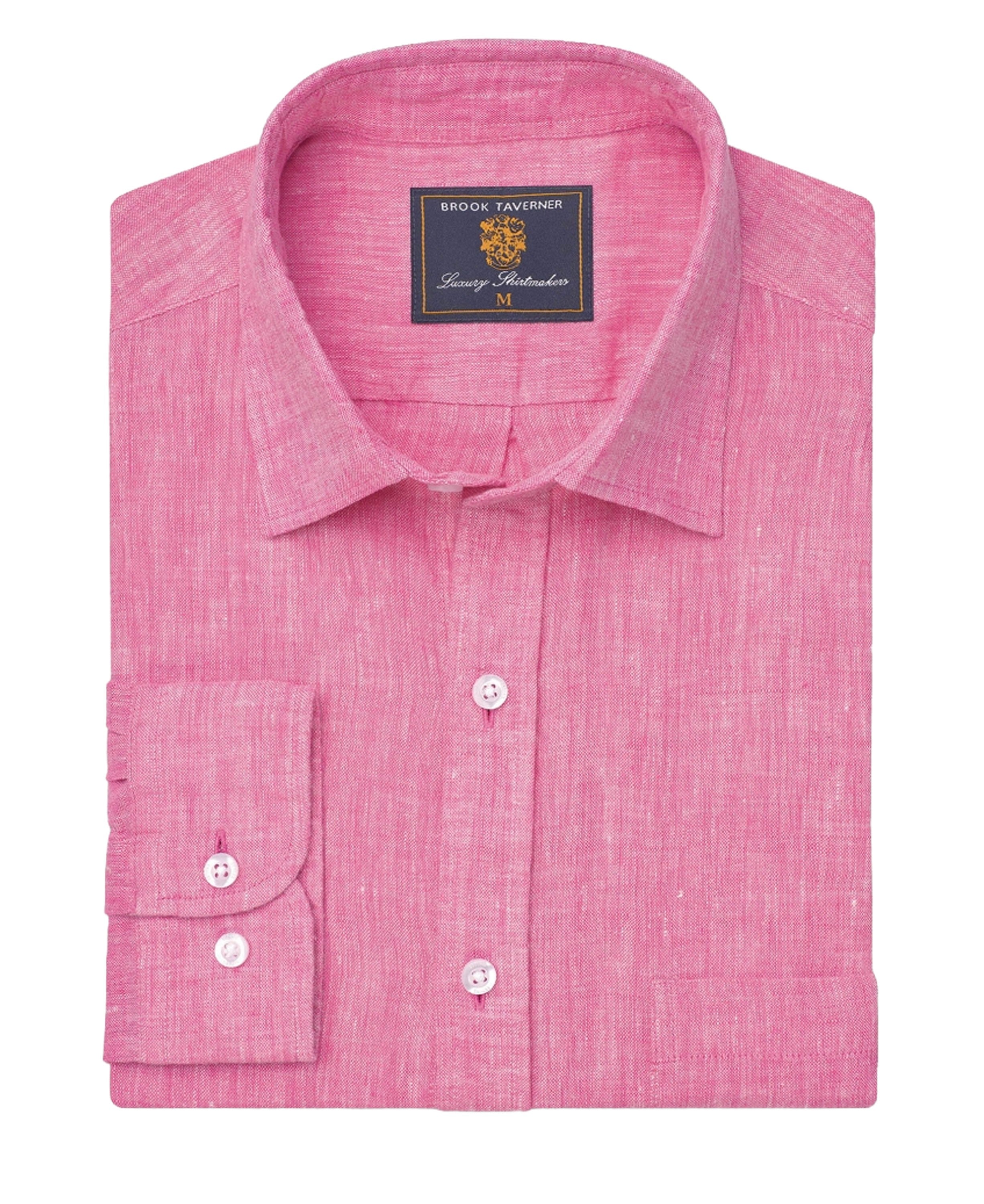 Pure Linen Shirt Regular fit - Magenta