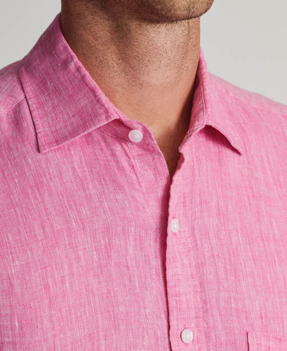 Pure Linen Shirt Regular fit - Magenta