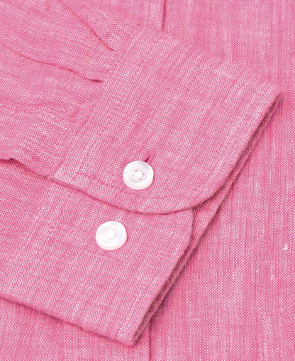 Pure Linen Shirt Regular fit - Magenta