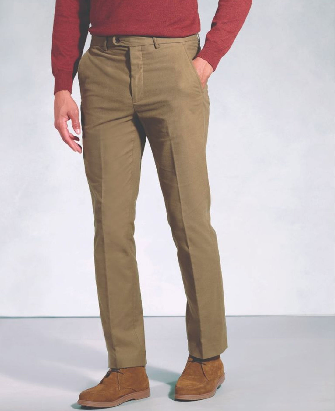 Kerswell Cotton Moleskin Trouser - Stone