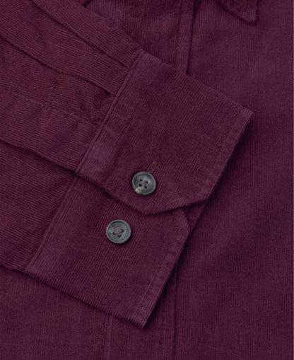 Cotton Needlecord Shirt - Plum