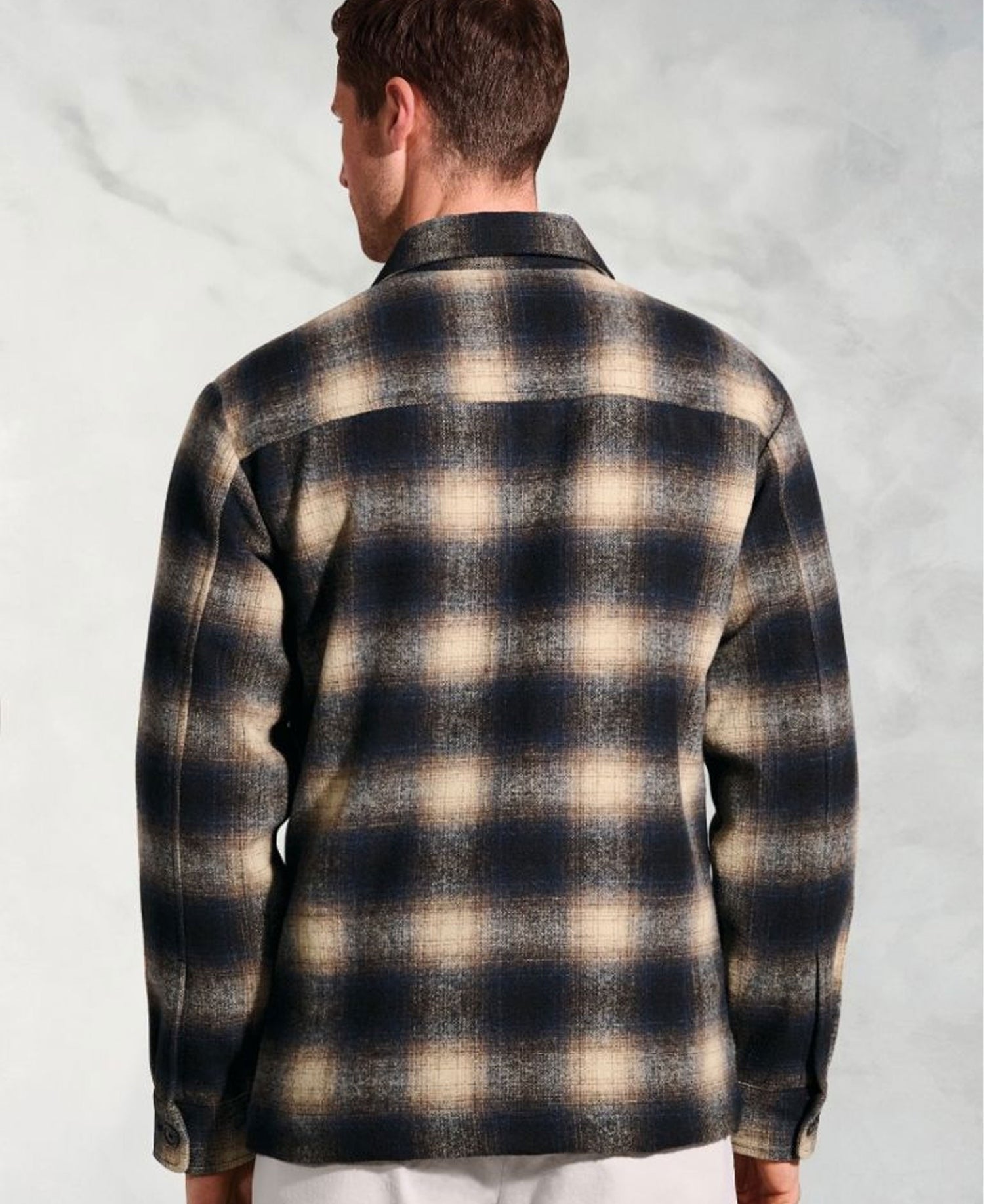 Rooks Check Overshirt - Navy