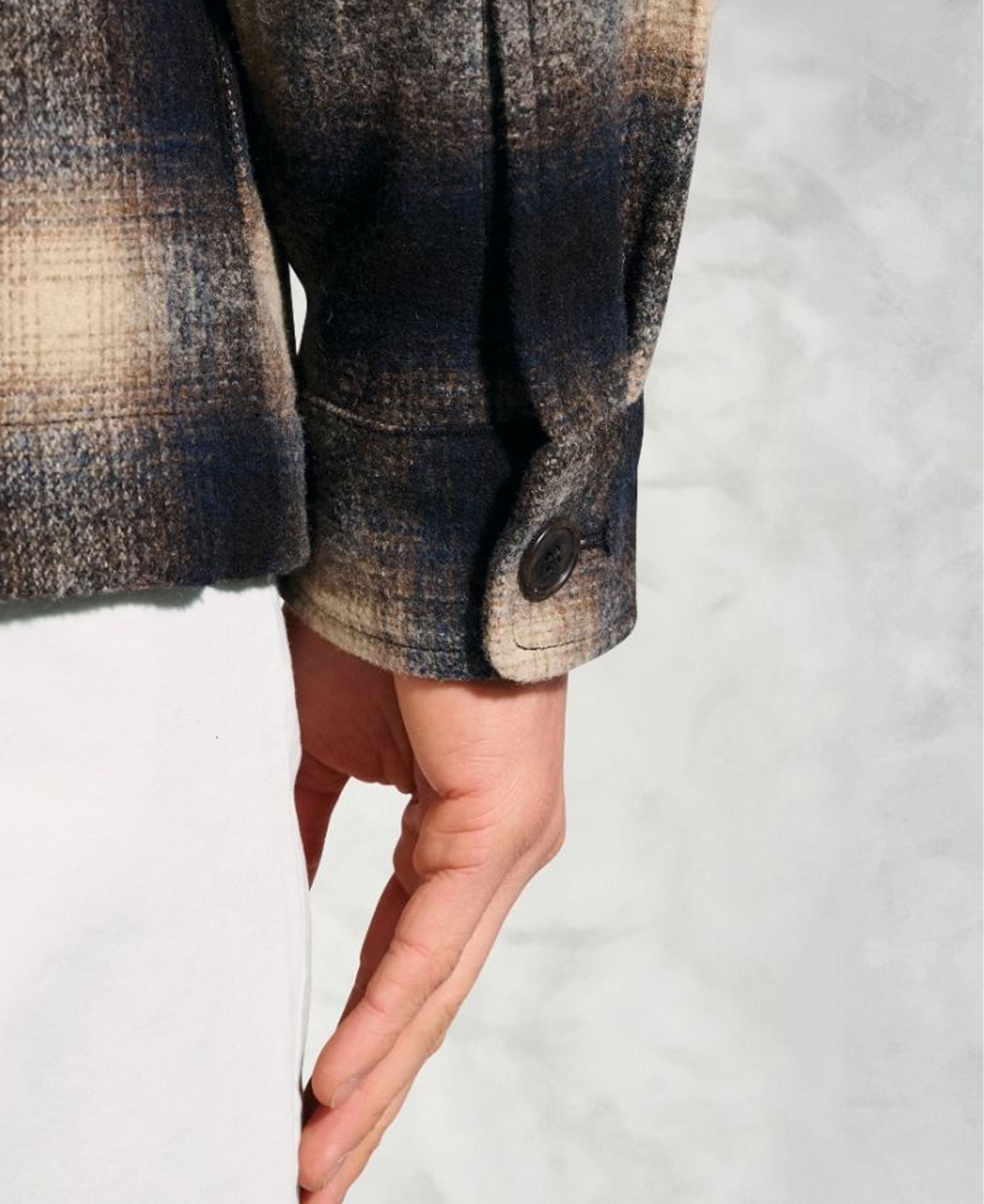 Rooks Check Overshirt - Navy