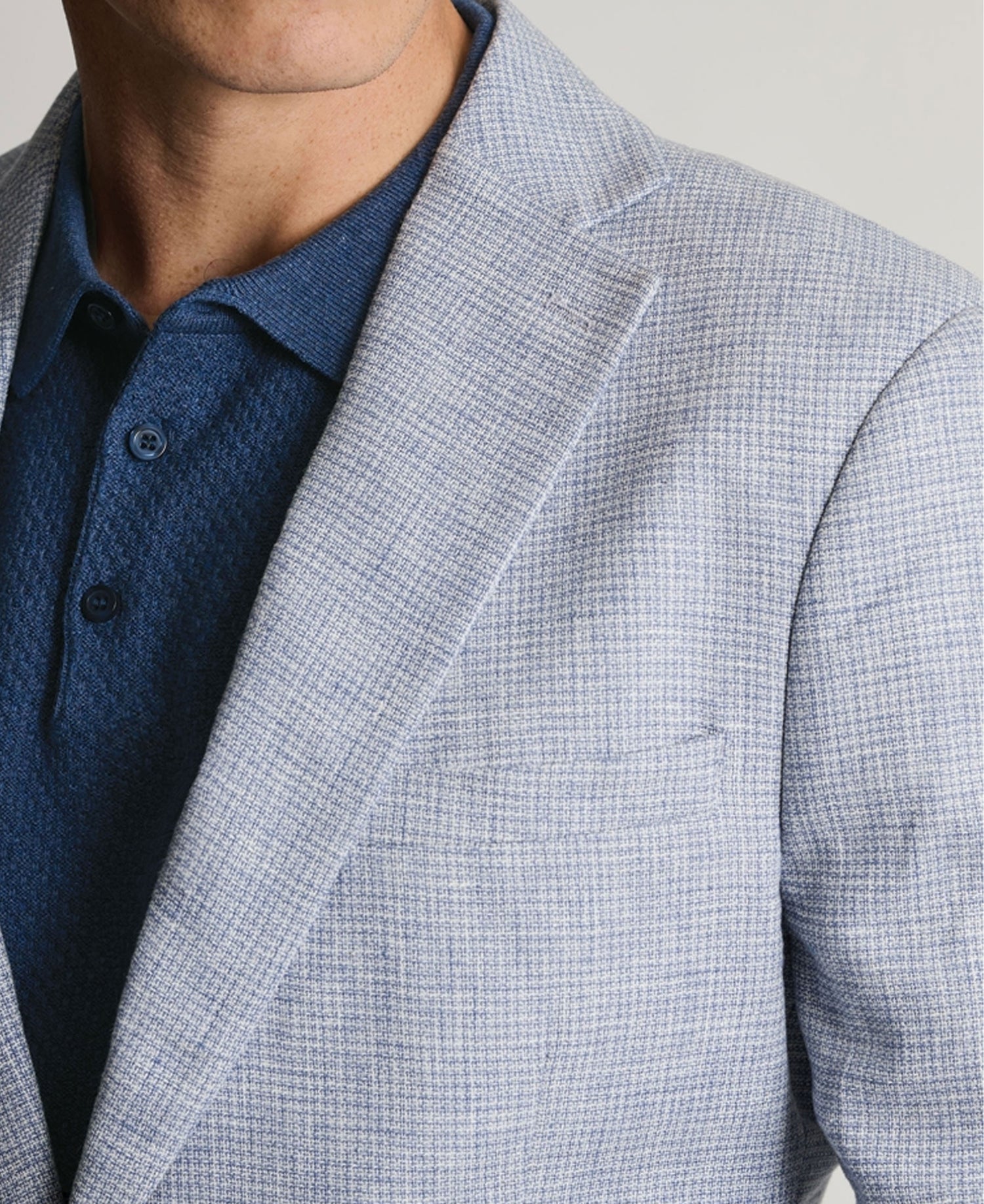 Winstow Textured Linen Blend Jacket - Blue