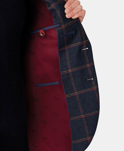 Airedale Check Tweed Jacket - Navy Check