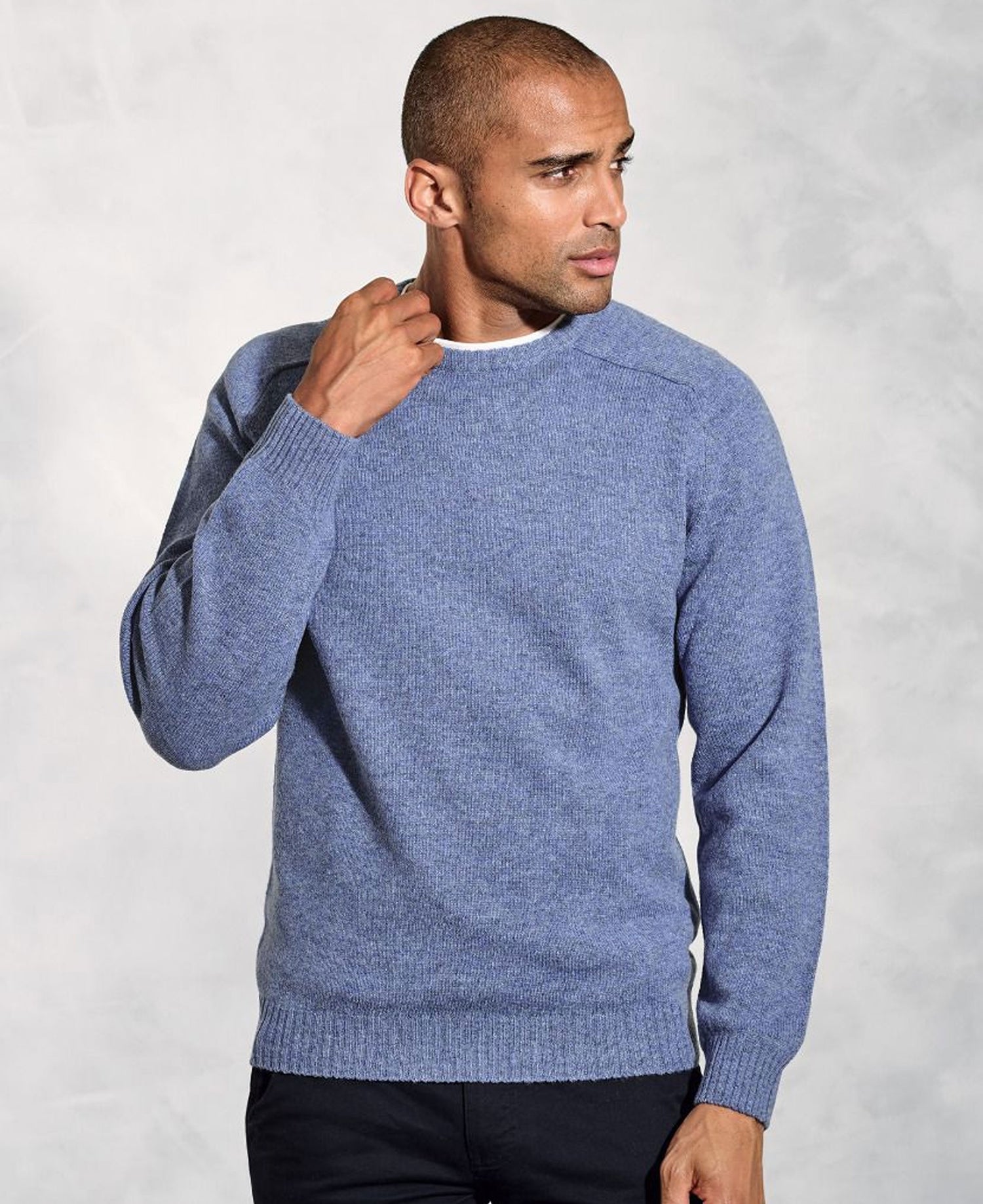 Charlbury Crew Neck Jumper - Sky Blue