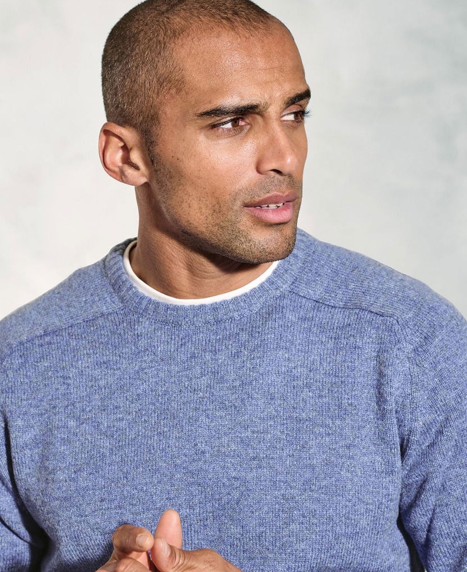 Charlbury Crew Neck Jumper - Sky Blue