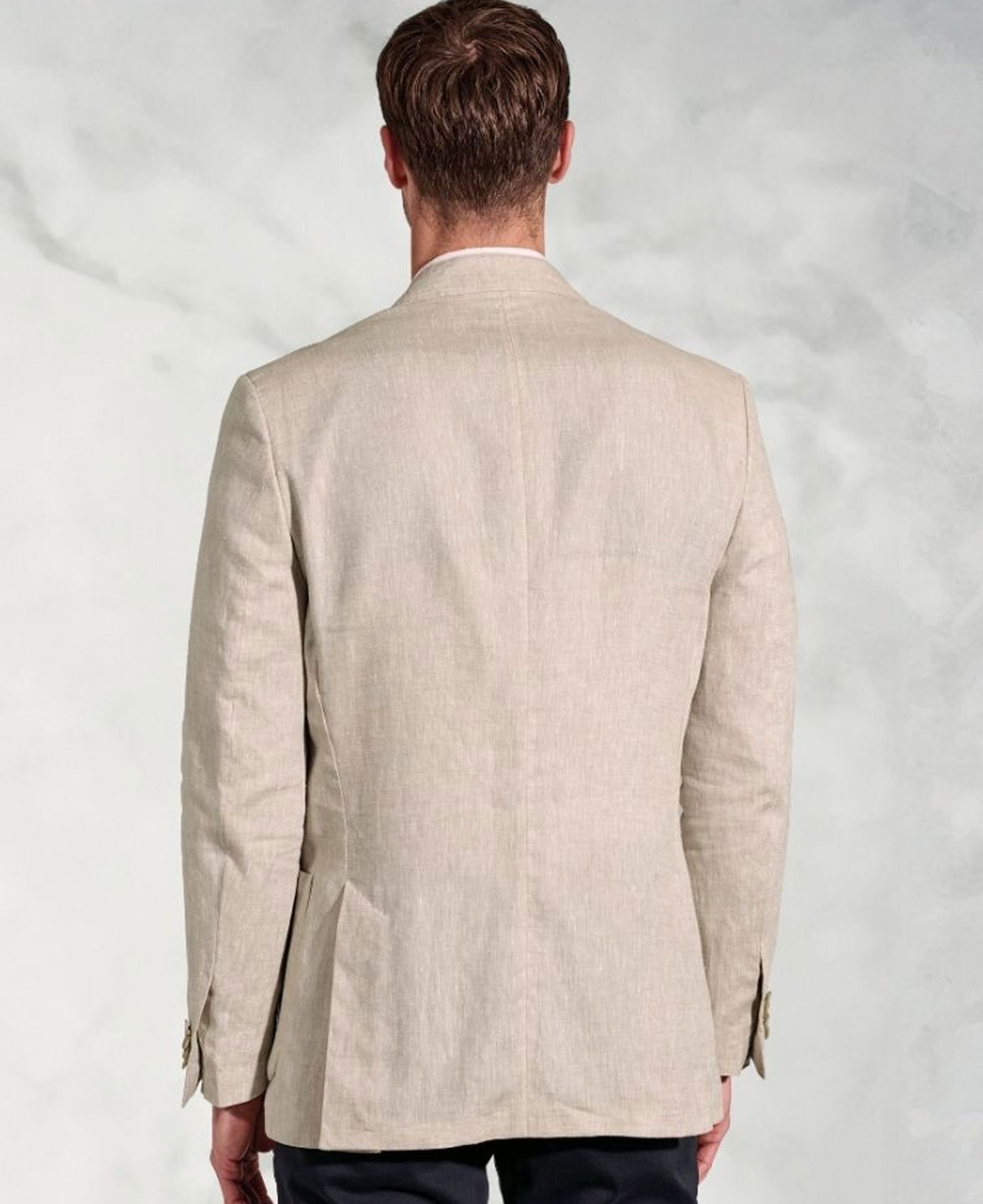 Eastwood Tailored Fit Linen Jacket - Sand