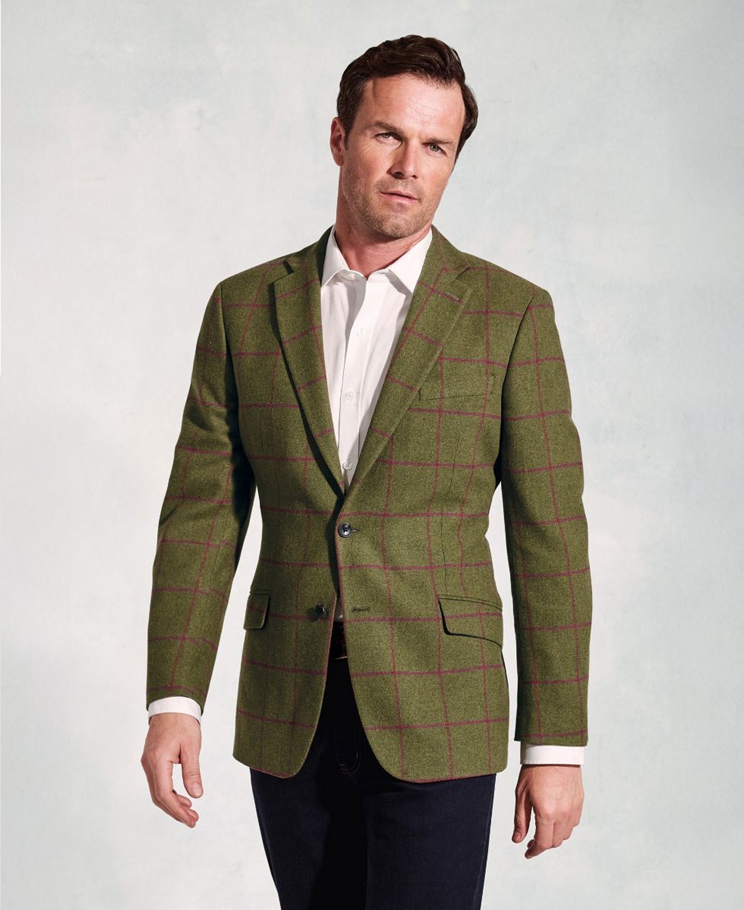 Edlingham Check Jacket - Moss Check