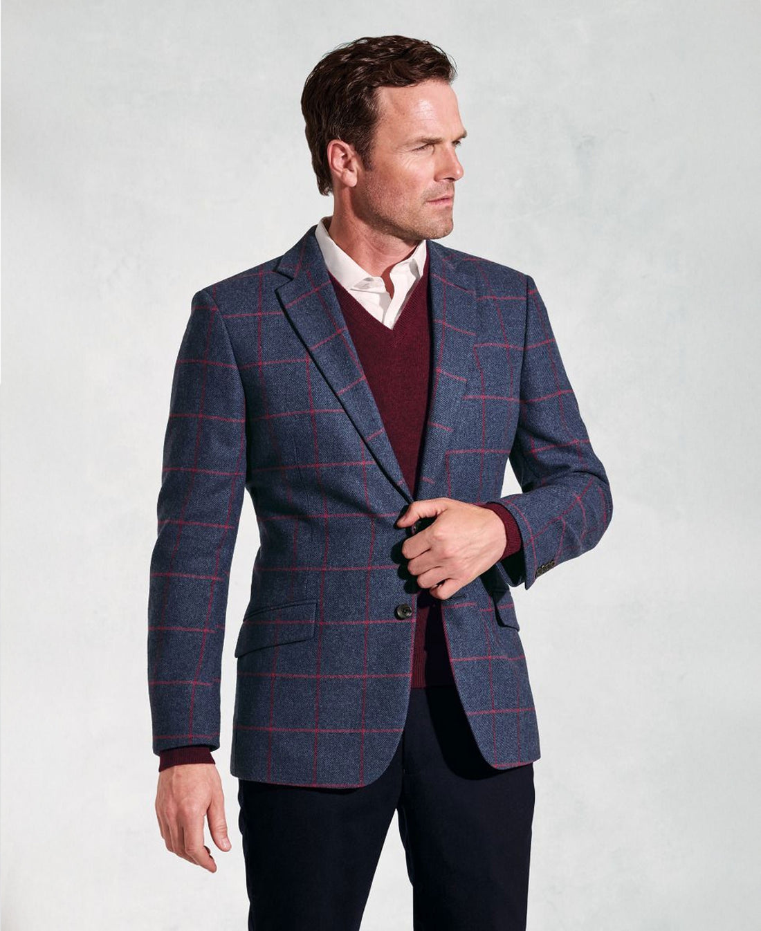 Edlingham Check Jacket - Blue Check