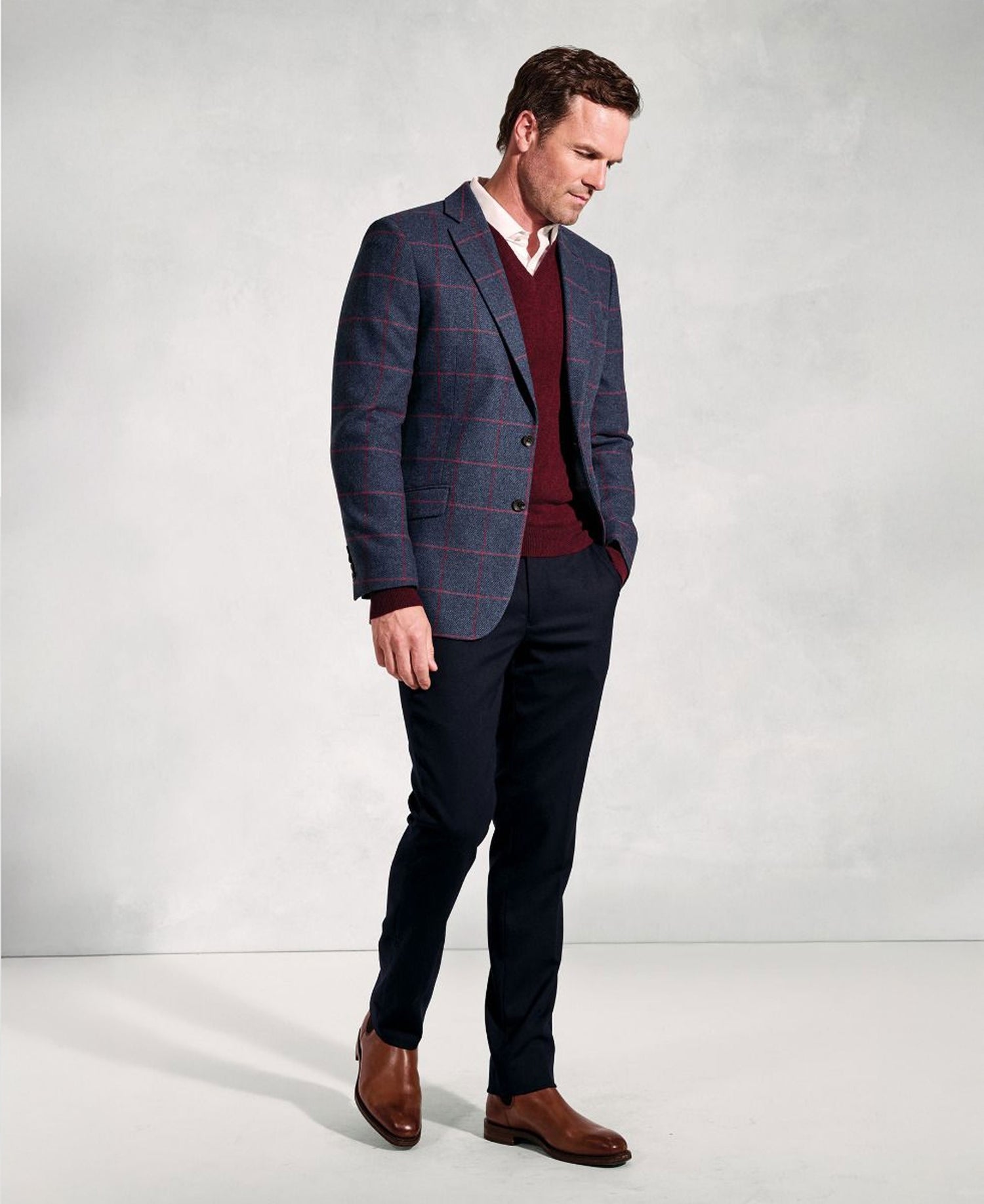 Edlingham Check Jacket - Blue Check