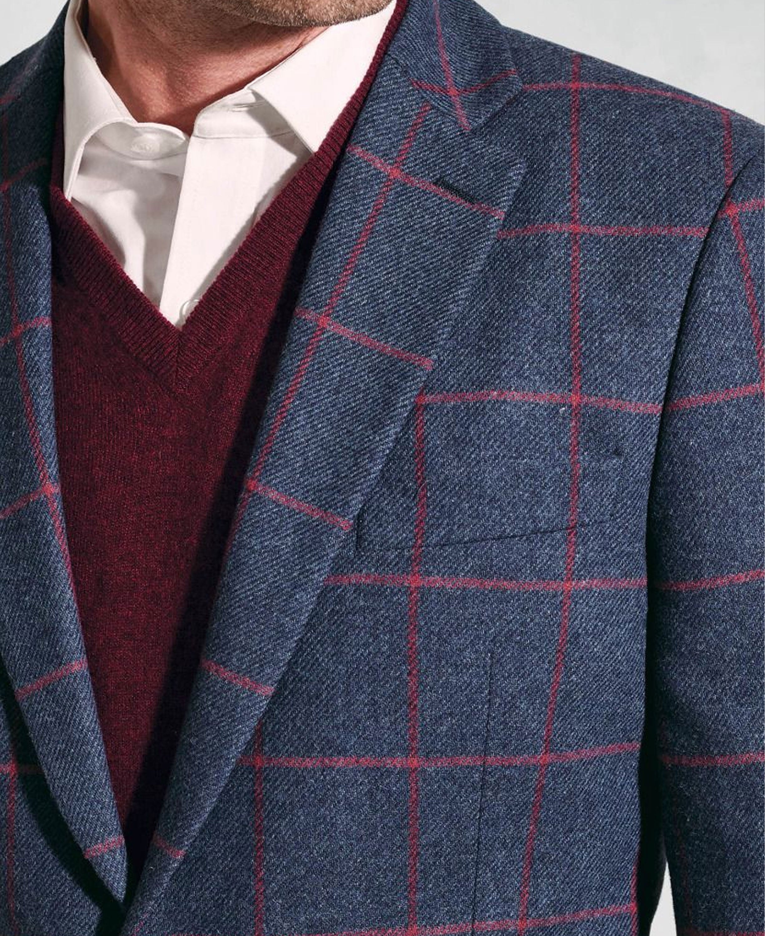 Edlingham Check Jacket - Blue Check