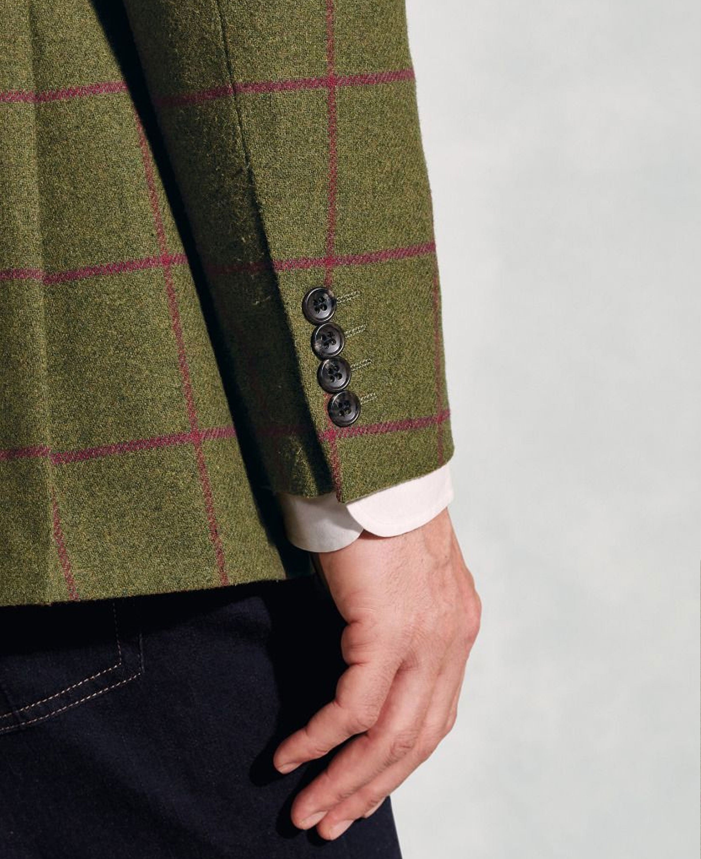 Edlingham Check Jacket - Moss Check