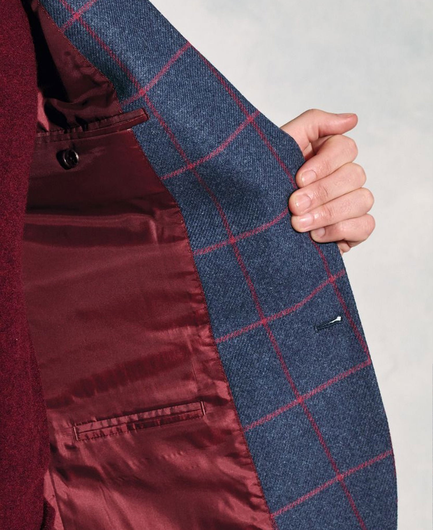 Edlingham Check Jacket - Blue Check