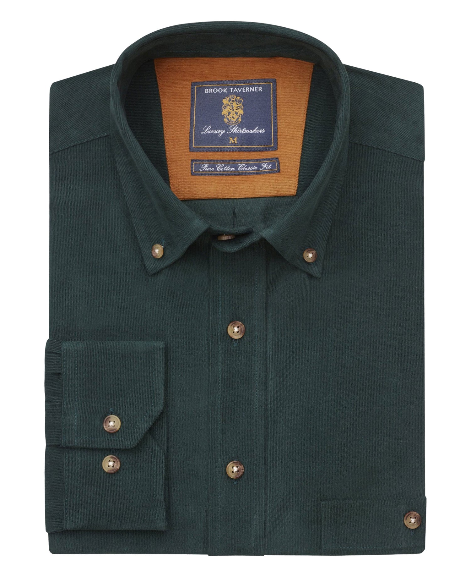 Fine Needle Cord Shirt - Forest