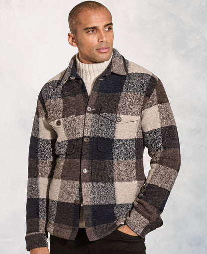 Fitzgerald Check Overshirt - Chocolate