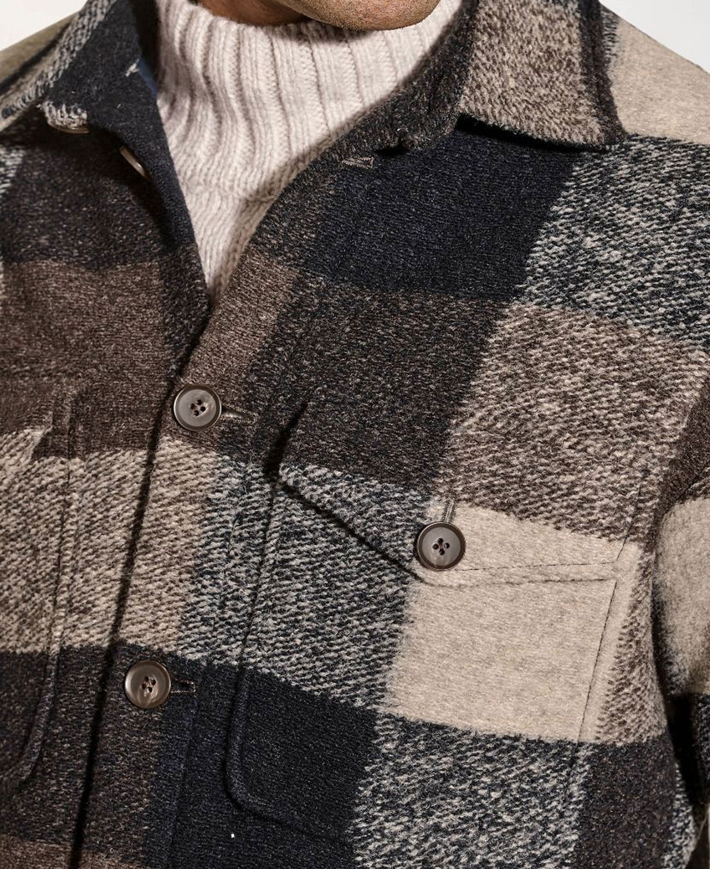 Fitzgerald Check Overshirt - Chocolate