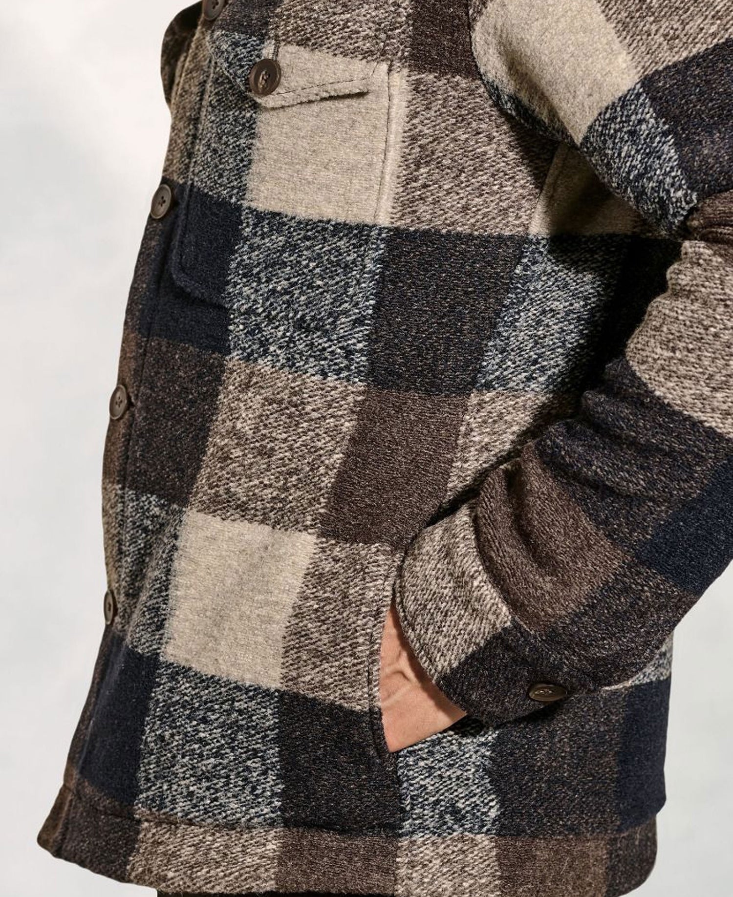 Fitzgerald Check Overshirt - Chocolate