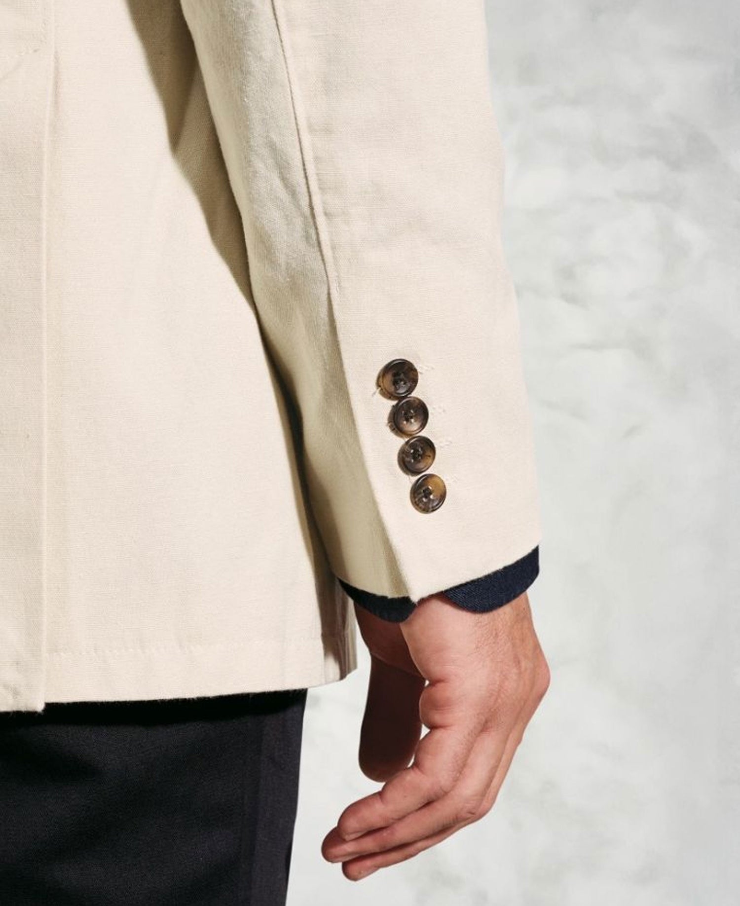 Hemsworth Cotton Linen Jacket - Stone