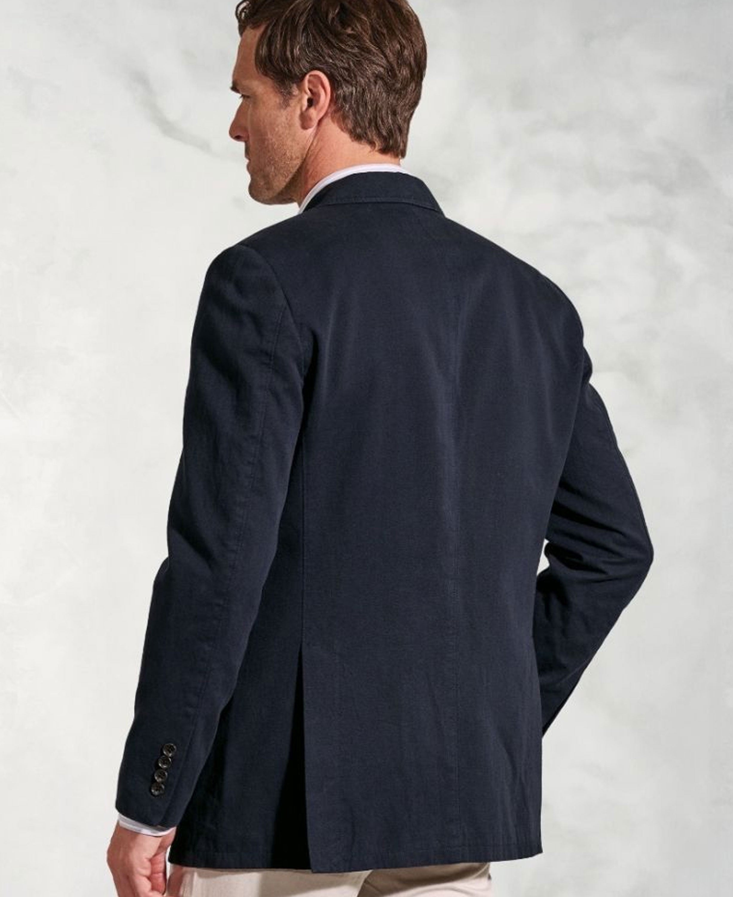 Hemsworth Cotton Linen Jacket - Navy